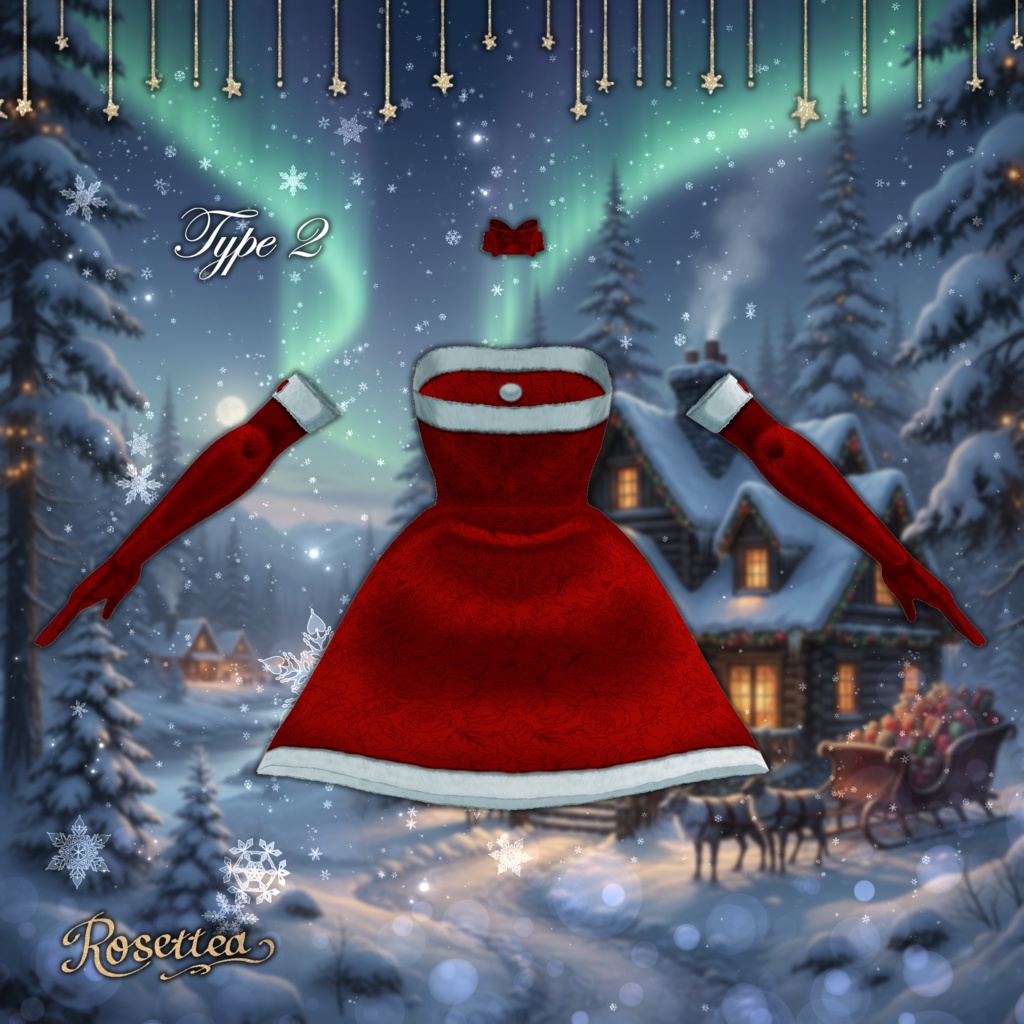 ❄️12/31まで40%OFF❄️【VRoid】Santa Girl Dress