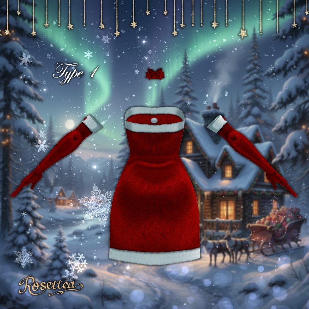 ❄️12/31まで40%OFF❄️【VRoid】Santa Girl Dress