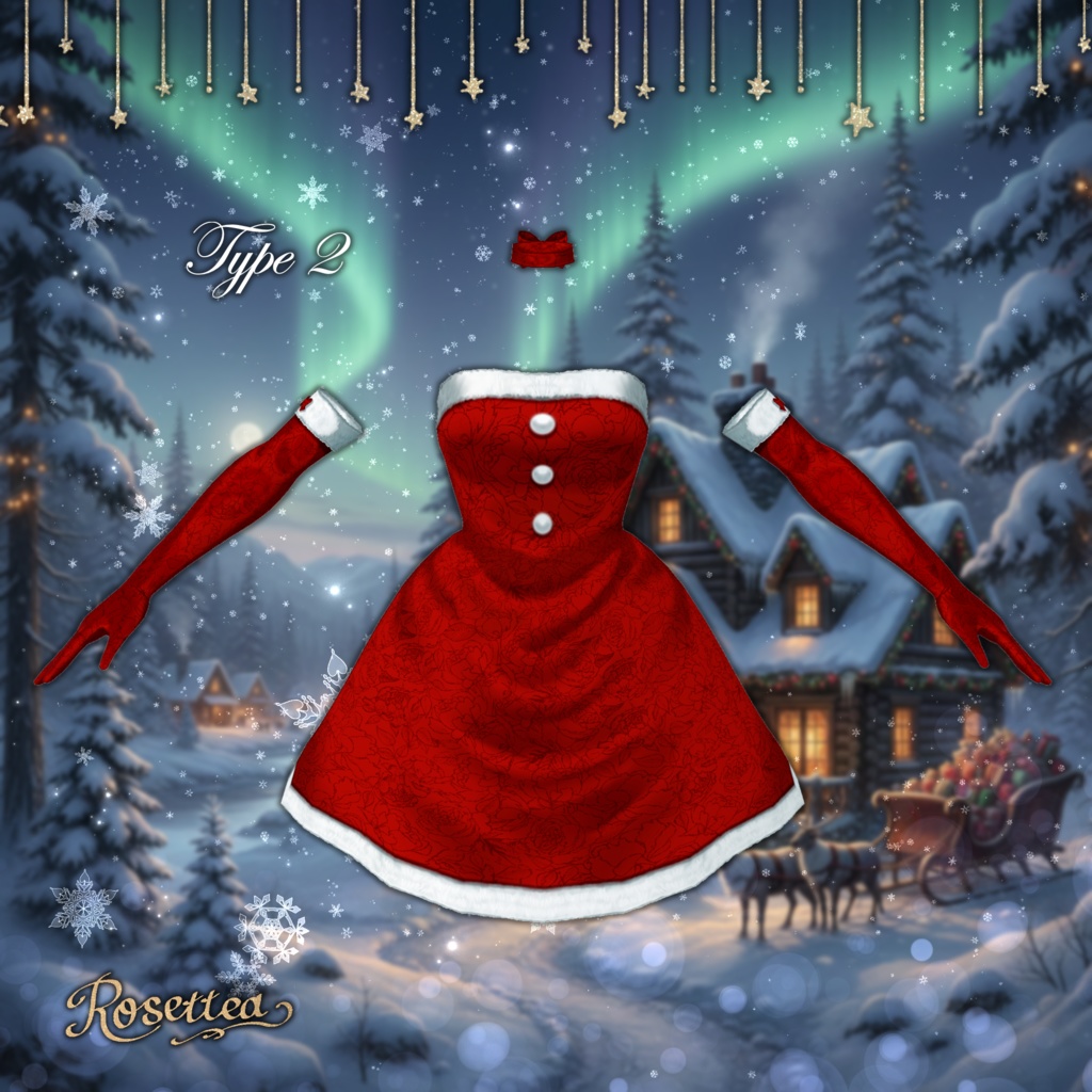 ❄️12/31まで40%OFF❄️【VRoid】Santa Girl Dress