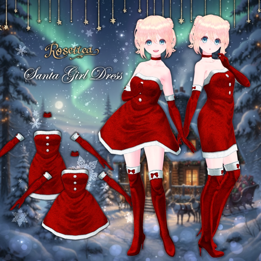 ❄️12/31まで40%OFF❄️【VRoid】Santa Girl Dress