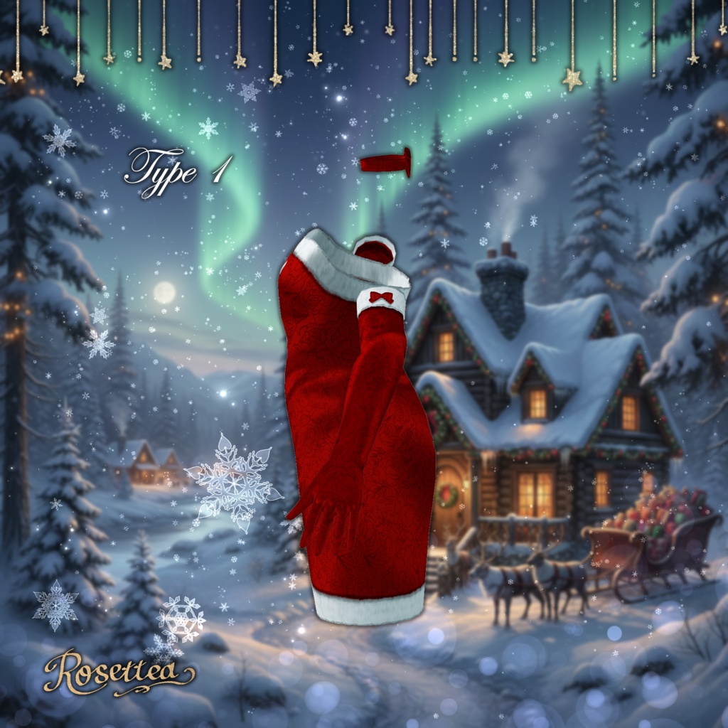 ❄️12/31まで40%OFF❄️【VRoid】Santa Girl Dress