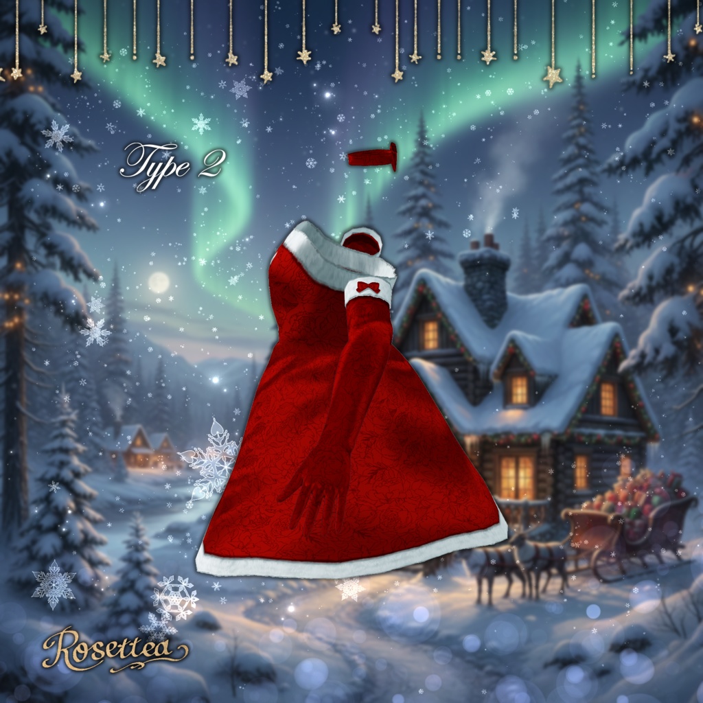 ❄️12/31まで40%OFF❄️【VRoid】Santa Girl Dress