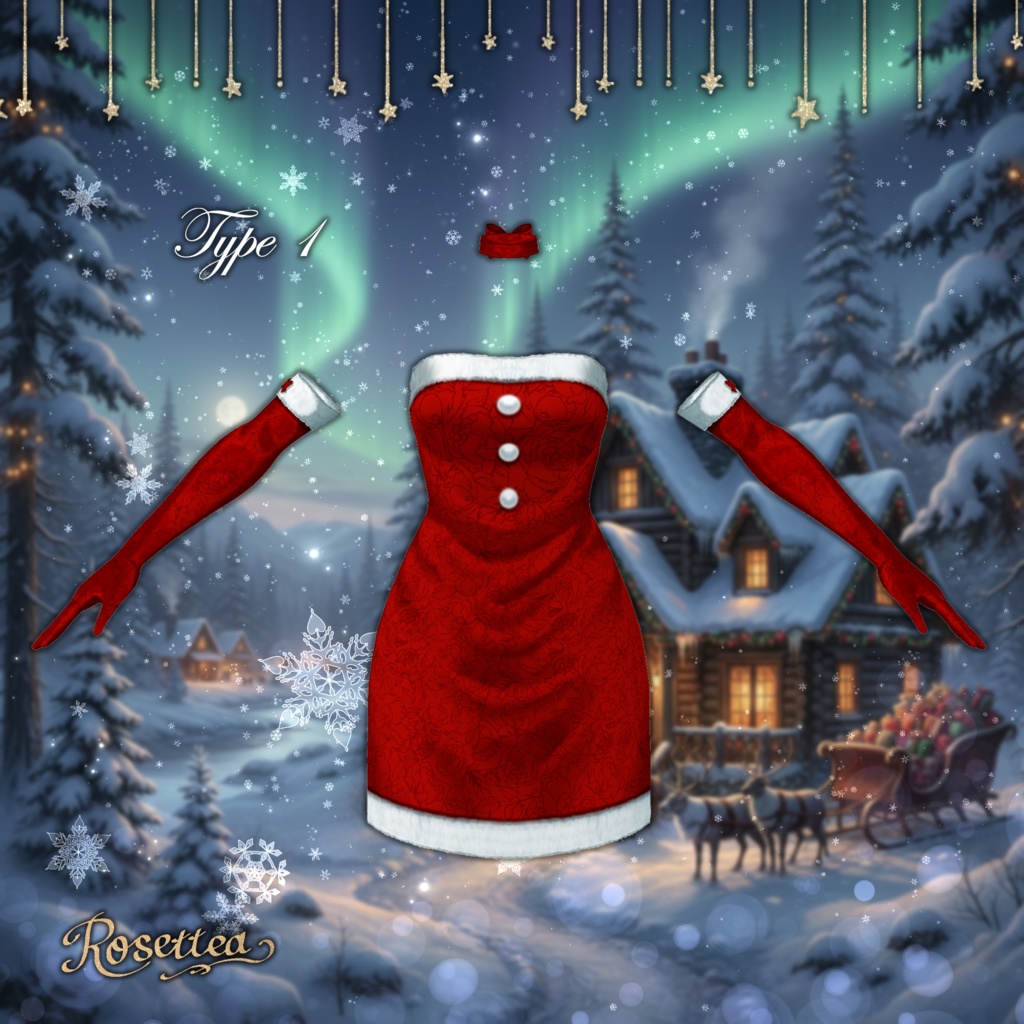 ❄️12/31まで40%OFF❄️【VRoid】Santa Girl Dress