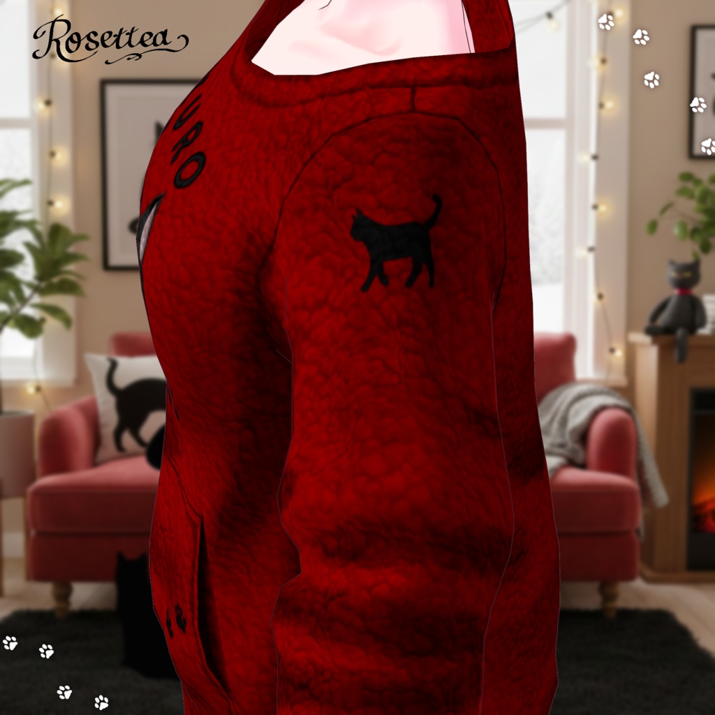 🐾Free🐾【VRoid】くろねこルームウェア