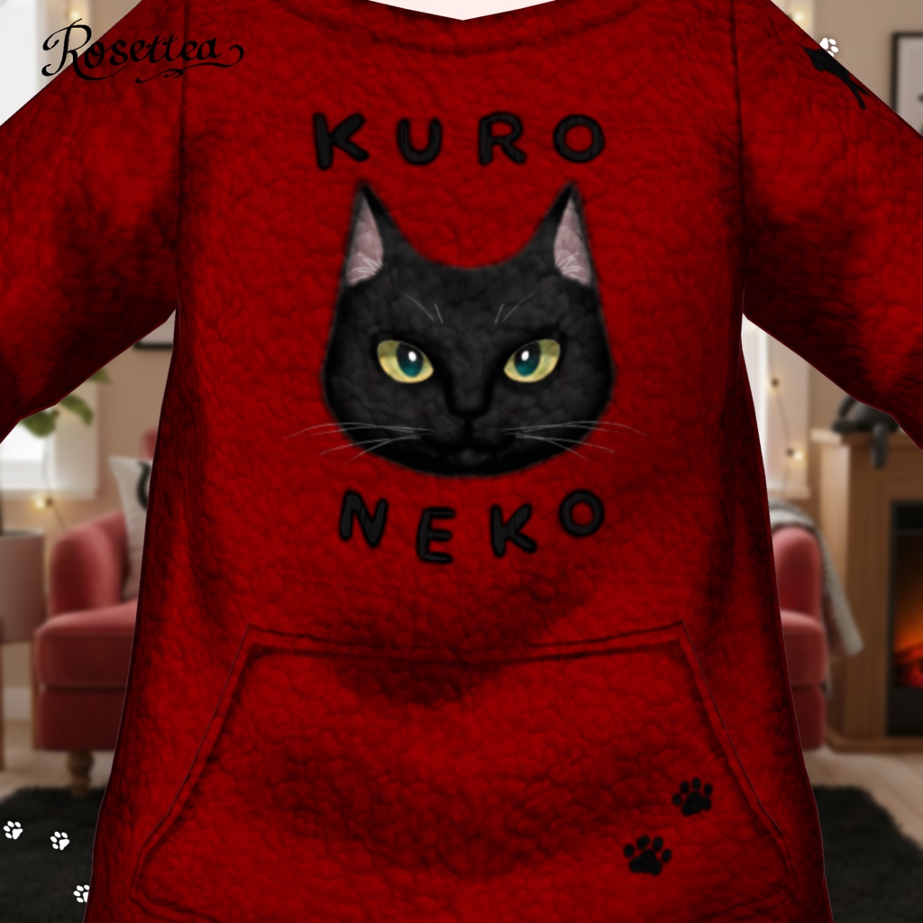 🐾Free🐾【VRoid】くろねこルームウェア