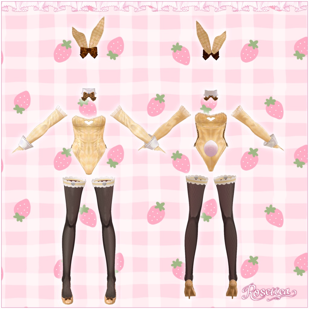 【VRoid】RoseBunnySuit Easter pack🍓
