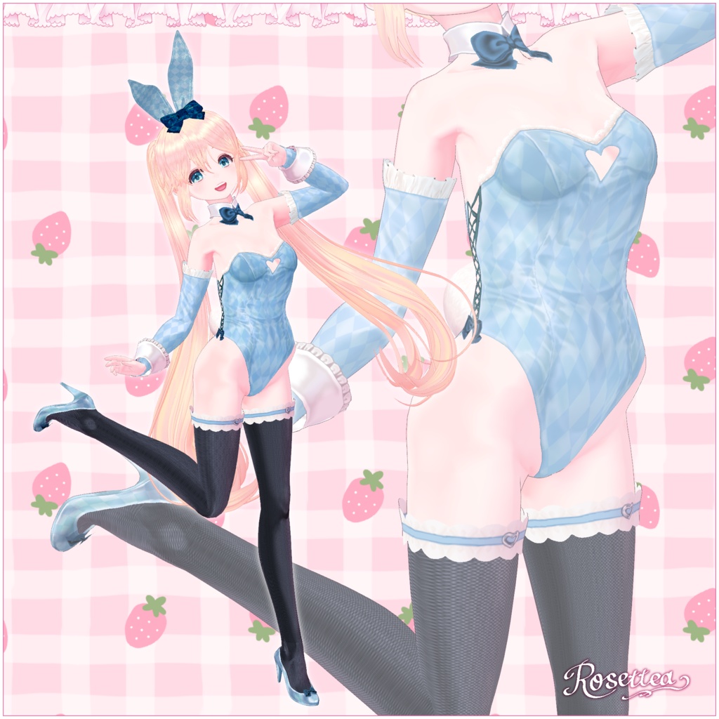 【VRoid】RoseBunnySuit Easter pack🍓