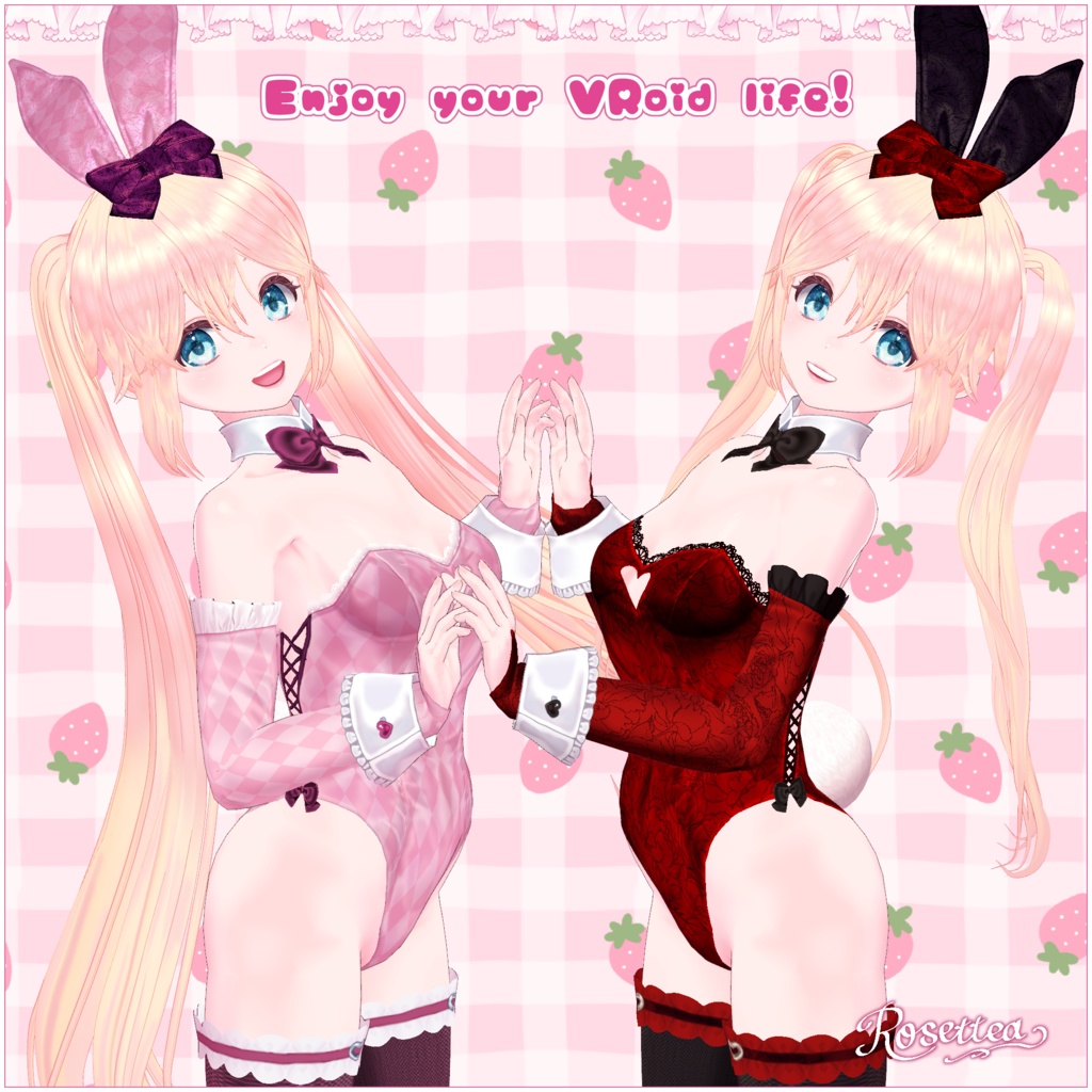 【VRoid】RoseBunnySuit Easter pack🍓
