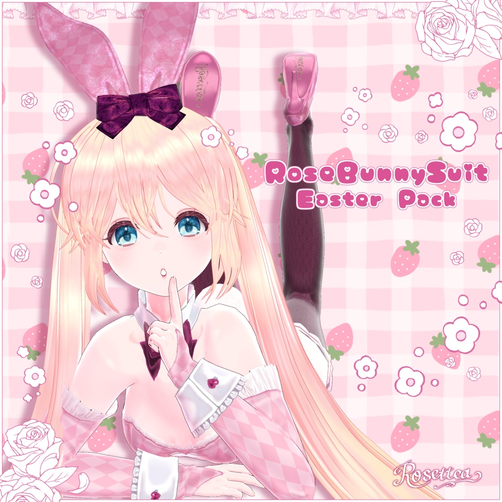 【VRoid】RoseBunnySuit Easter pack🍓