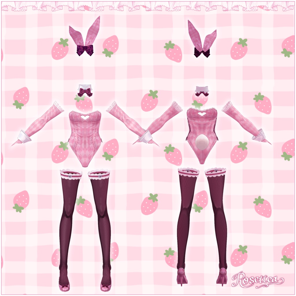 【VRoid】RoseBunnySuit Easter pack🍓