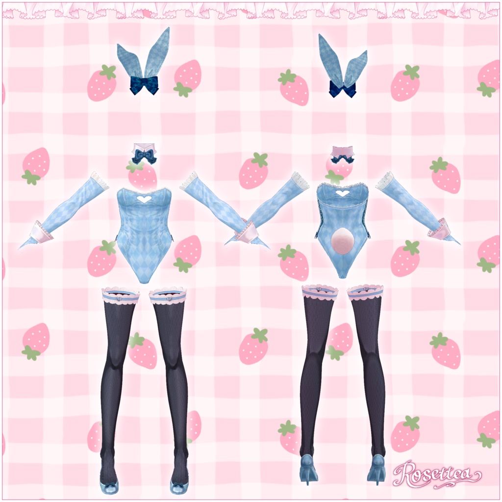 【VRoid】RoseBunnySuit Easter pack🍓