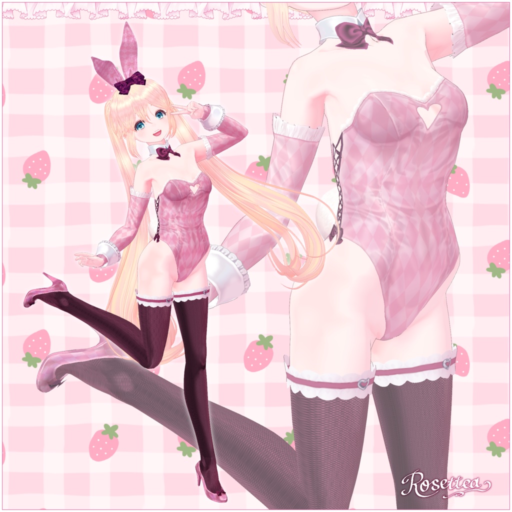 【VRoid】RoseBunnySuit Easter pack🍓