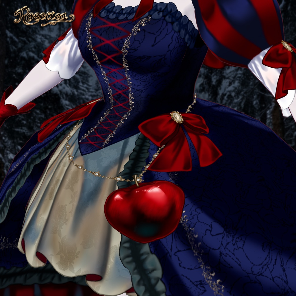 🎃ハロウィンまで500円OFF🎃【VRM/VRoidモデル+衣装セット】Darkside Snow White🍎