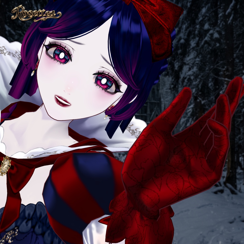 🎃ハロウィンまで500円OFF🎃【VRM/VRoidモデル+衣装セット】Darkside Snow White🍎