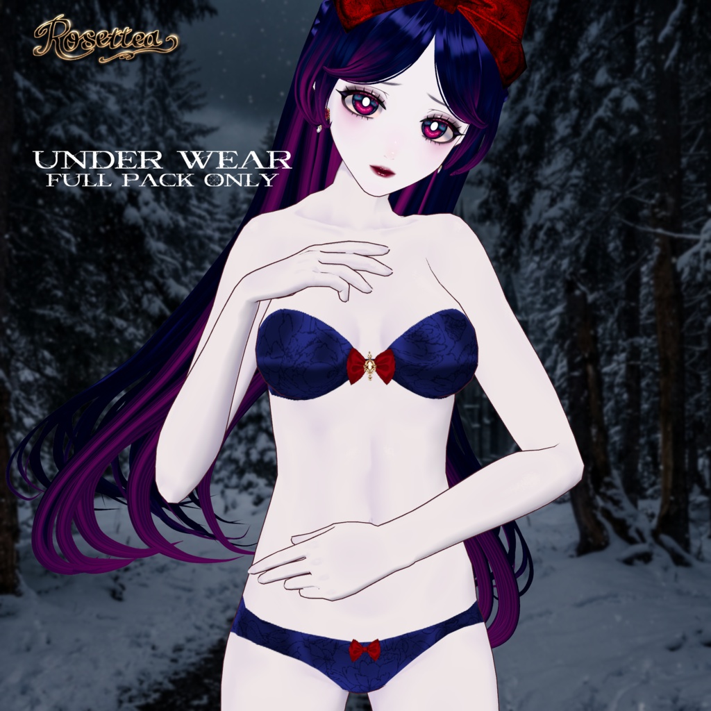 🎃ハロウィンまで500円OFF🎃【VRM/VRoidモデル+衣装セット】Darkside Snow White🍎