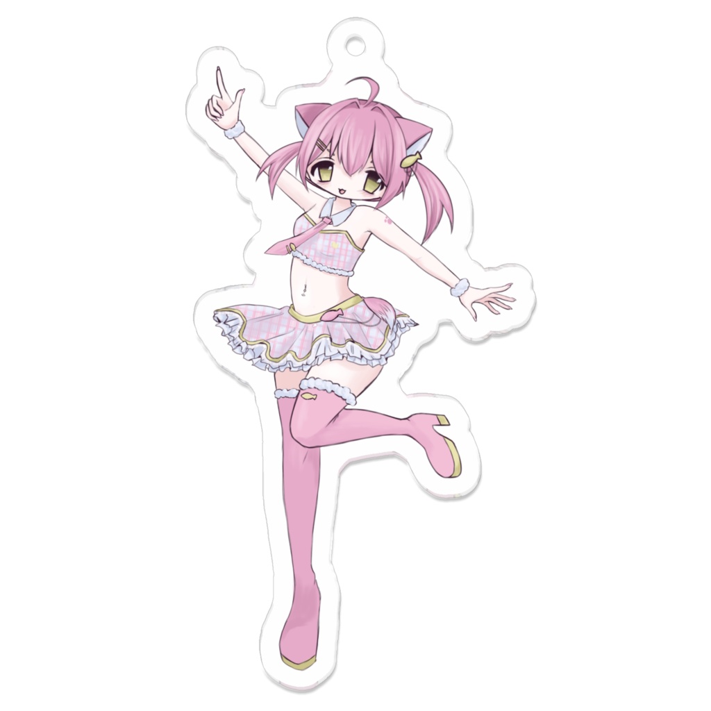 にゃんにゃんあいどるキーホルダー🩷