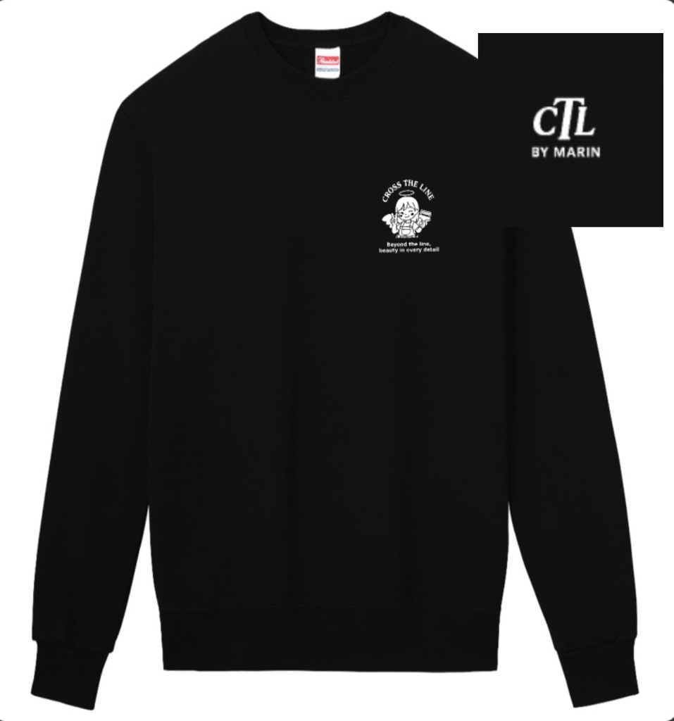 CROSS THE LINE – 胸ロゴスウェット［サイン入りランダムポストカード付属］