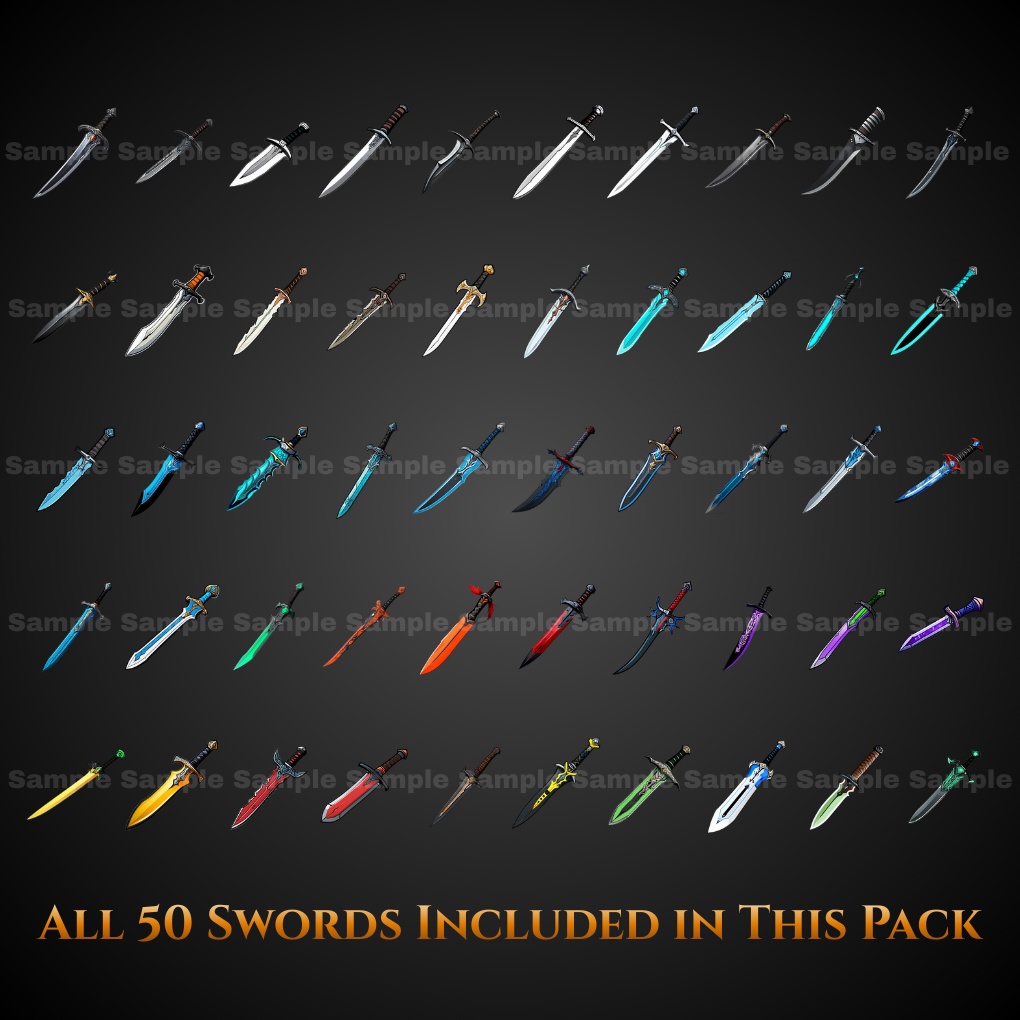 Pixel Hammer – Sword Icon Pack(50種類)