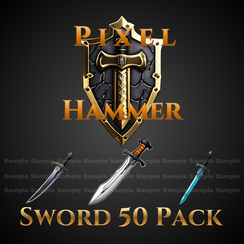 Pixel Hammer – Sword Icon Pack（50種類）