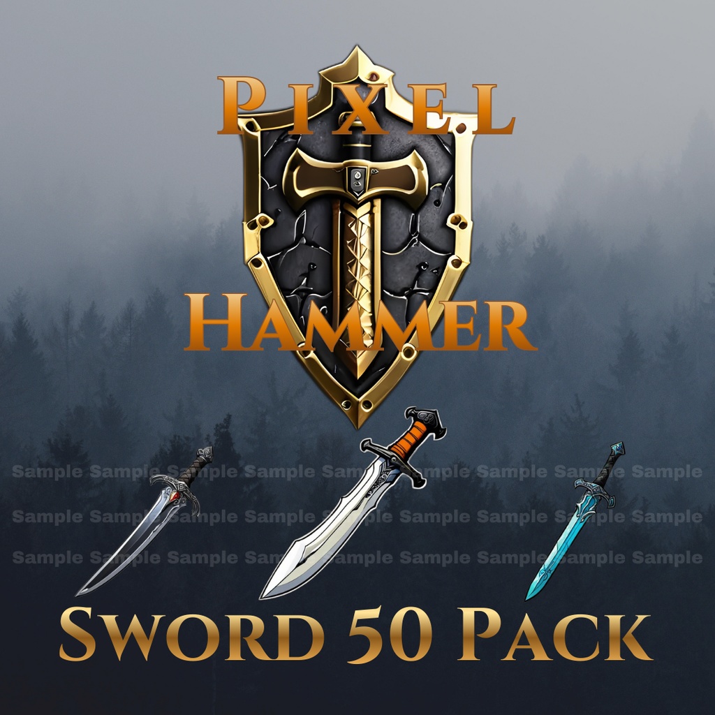 Pixel Hammer – Sword Icon Pack（50種類）