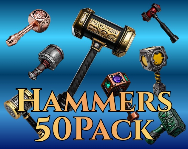 Pixel Hammer – Hammer Icon Pack（50種類）