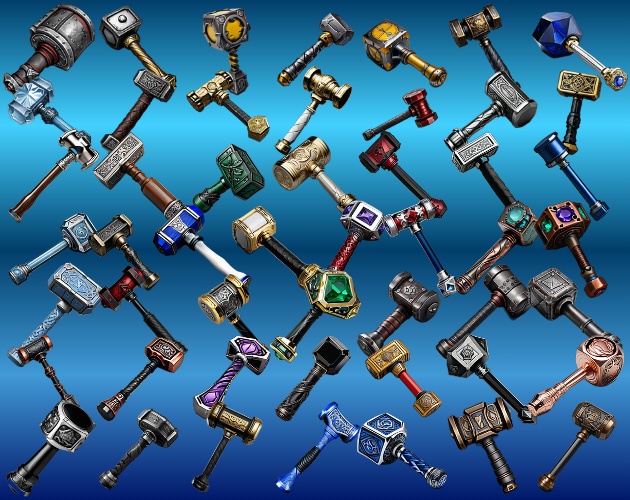 Pixel Hammer – Hammer Icon Pack(50種類)