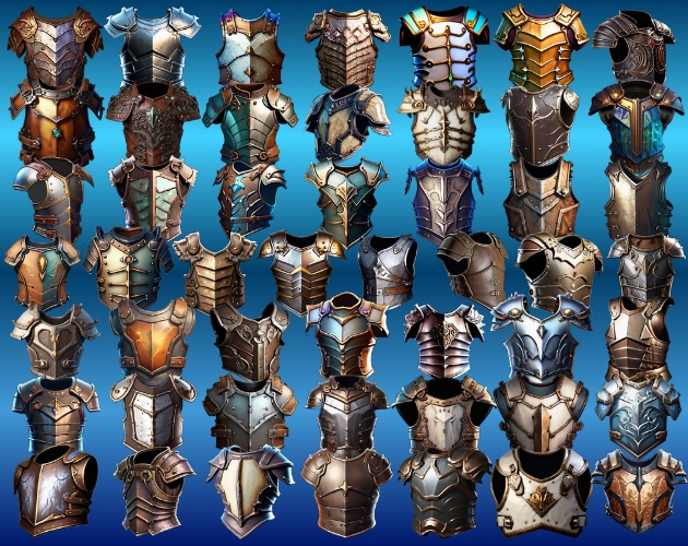 Pixel Hammer – Chest Armor Icon Pack(50種類)