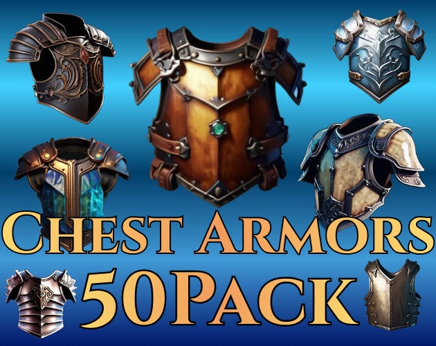 Pixel Hammer – Chest Armor Icon Pack(50種類)