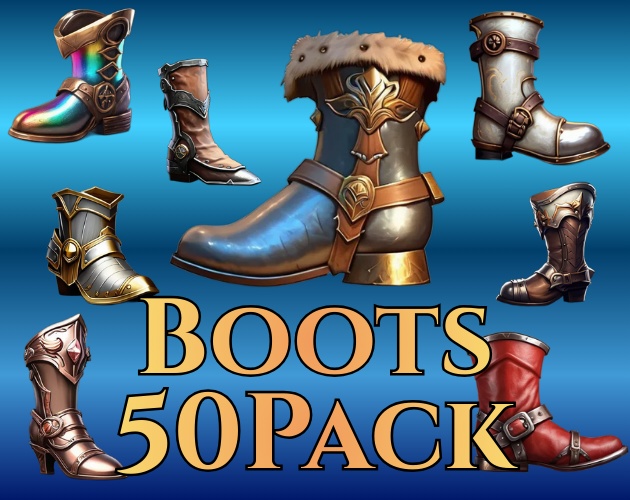 RPG ブーツ アイコン パック（50種類）