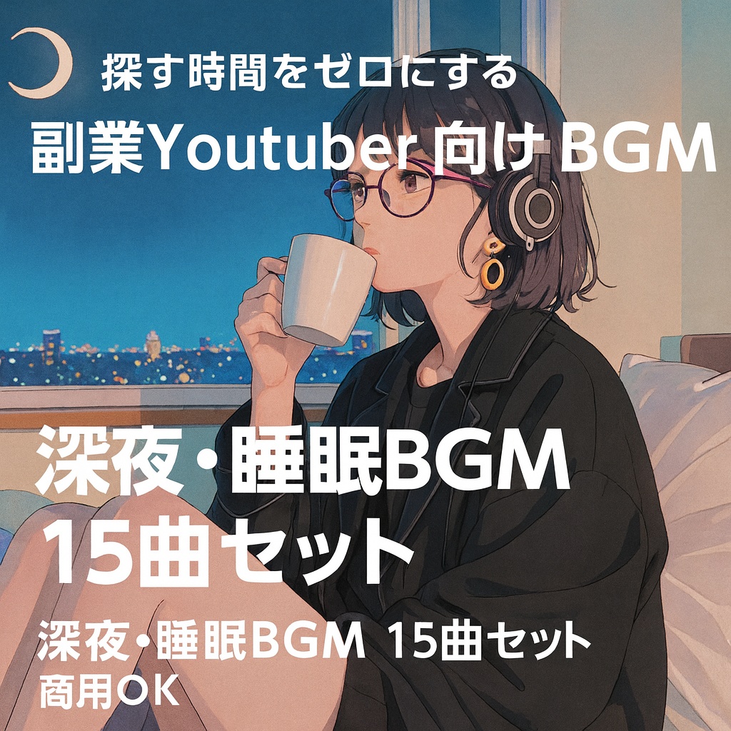 【探す時間をゼロにする】副業YouTuber向け 睡眠BGM15曲セット（商用OK）