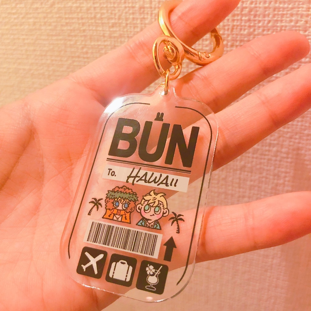 BUNNYラゲッジタグ風アクリルキーホルダー