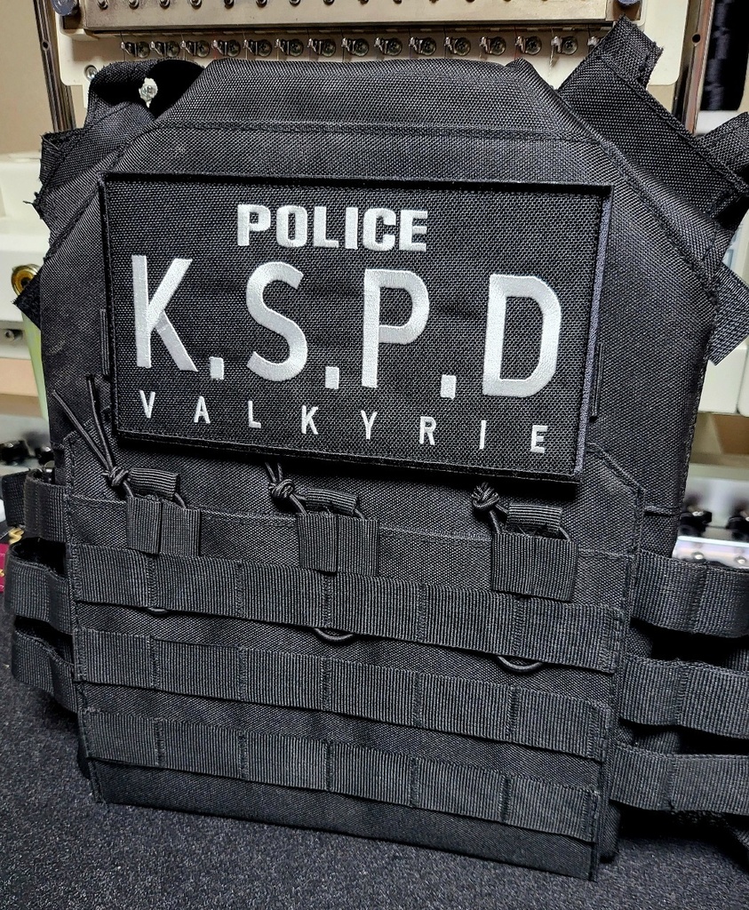 KSPD VALKYRIE フロント・バックパッチ(194mm/ベルクロ付)