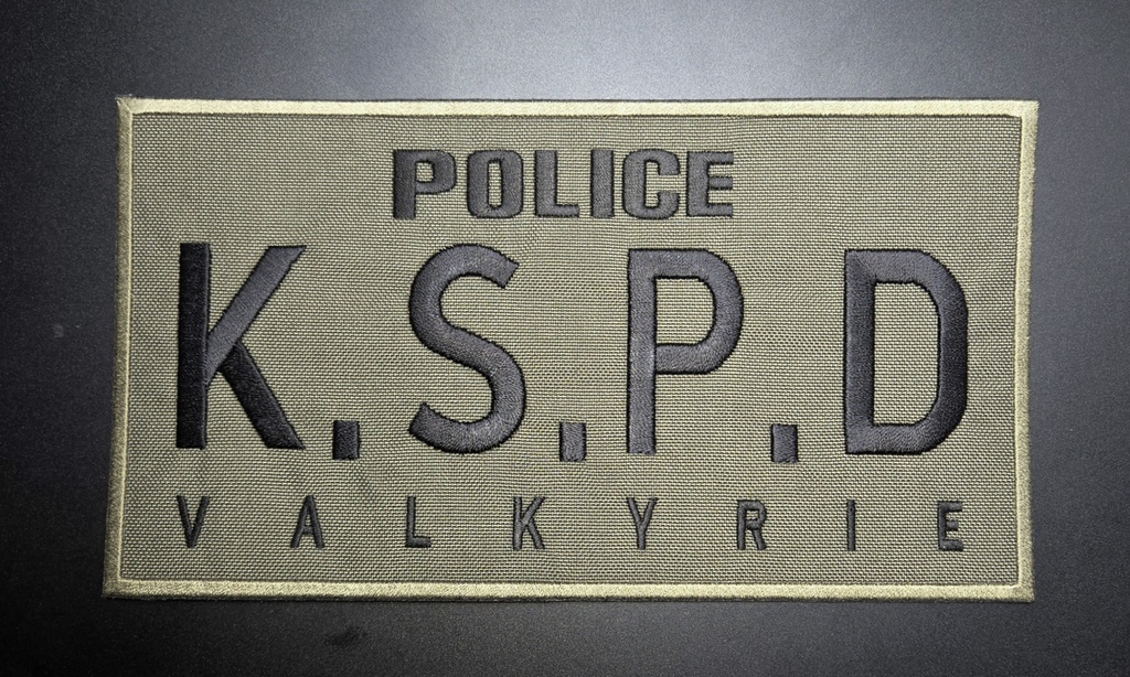 KSPD VALKYRIE フロント・バックパッチ(194mm/ベルクロ付)