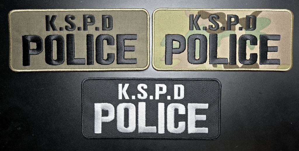 KSPD POLICE 135mm幅 フロントパッチ(ベルクロ付)