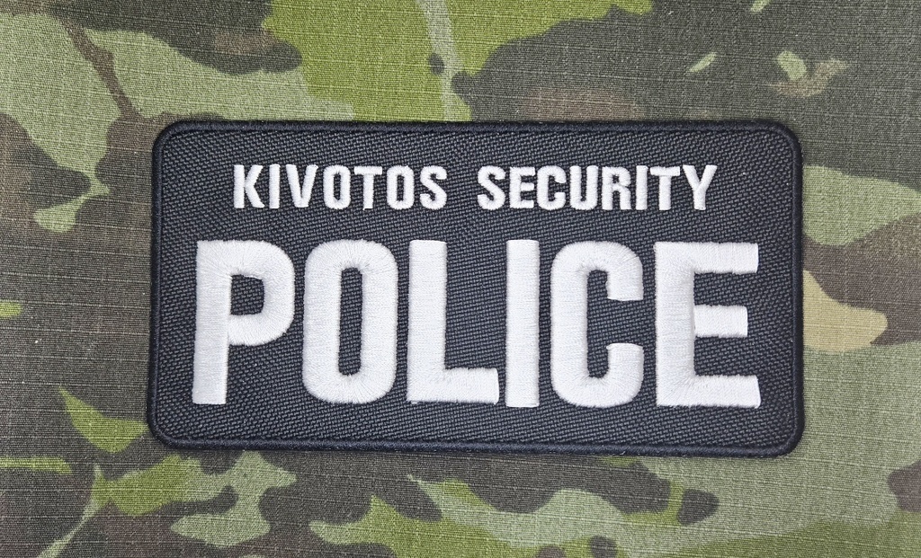 KIVOTOS SECURITY POLICE フロント用パッチ（152mm）