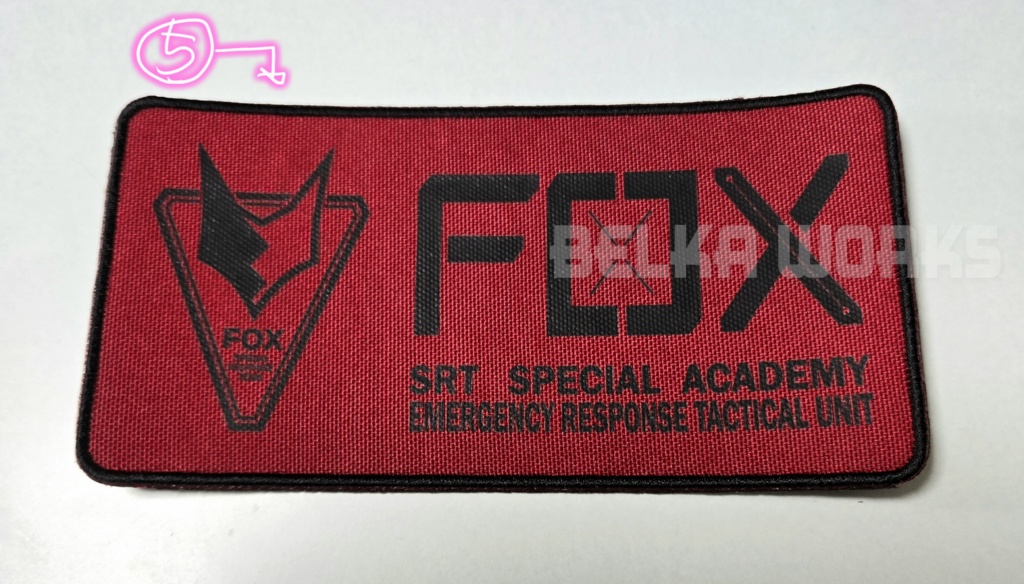 【DTF】FOX小隊 フロントパッチ 135mm ベルクロ付