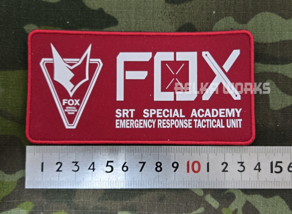 【DTF】FOX小隊 フロントパッチ 135mm ベルクロ付