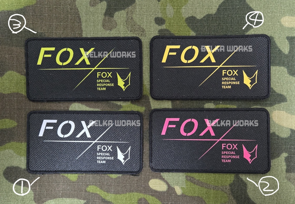 【DTF】FOX小隊 フラックパッチ（85mm/ベルクロ付）