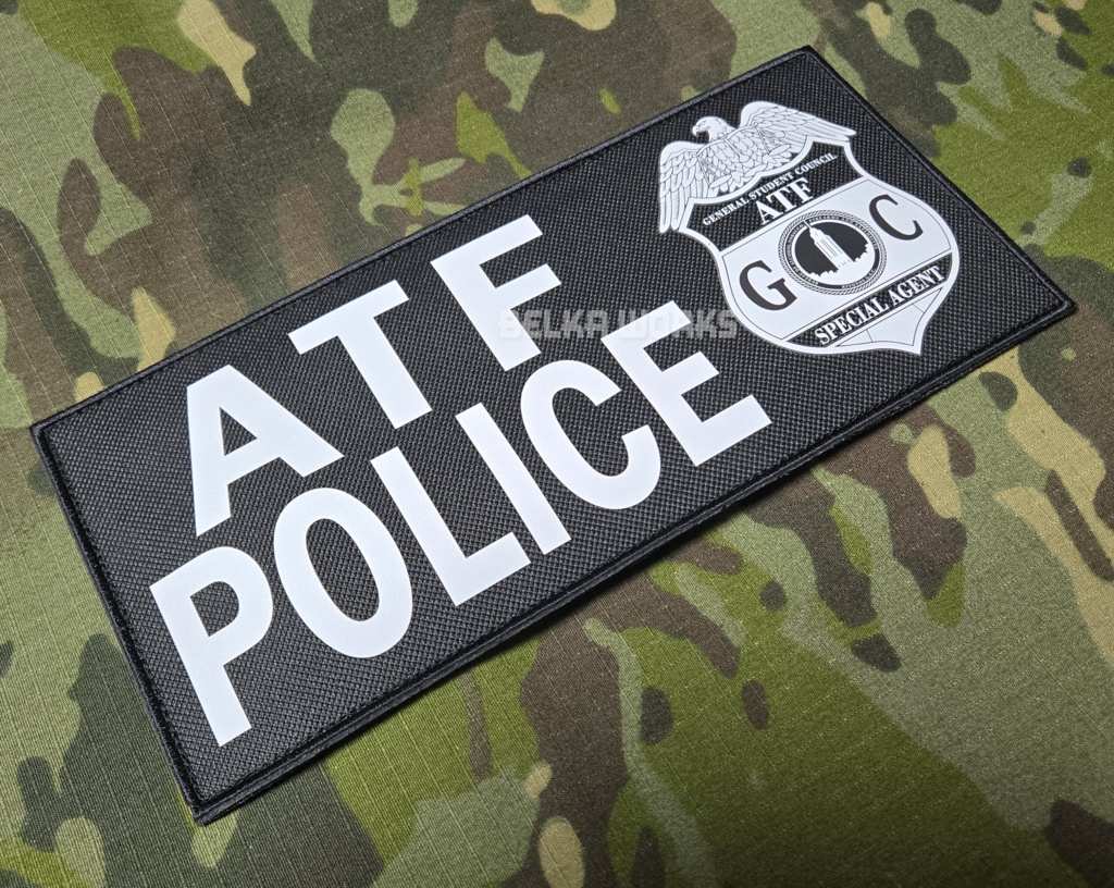【DTF】連邦生徒会 ATF POLICE バックパッチ(230mm幅)