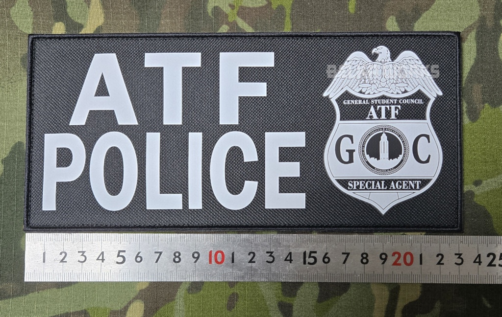 【DTF】連邦生徒会 ATF POLICE バックパッチ(230mm幅)