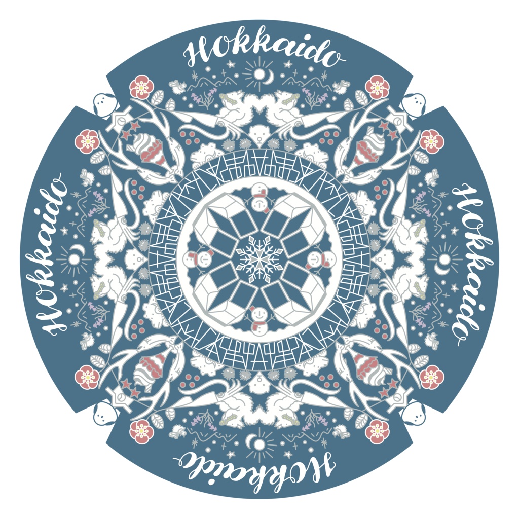 冬色 | 北海道曼荼羅ステッカー