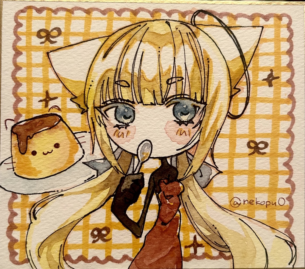 色紙/ねこぷさん