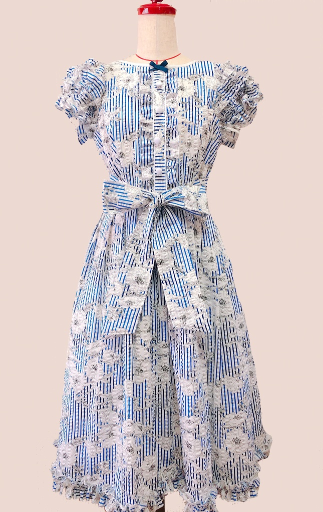 リップルストライプワンピース