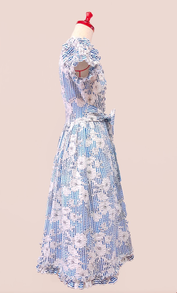 リップルストライプワンピース