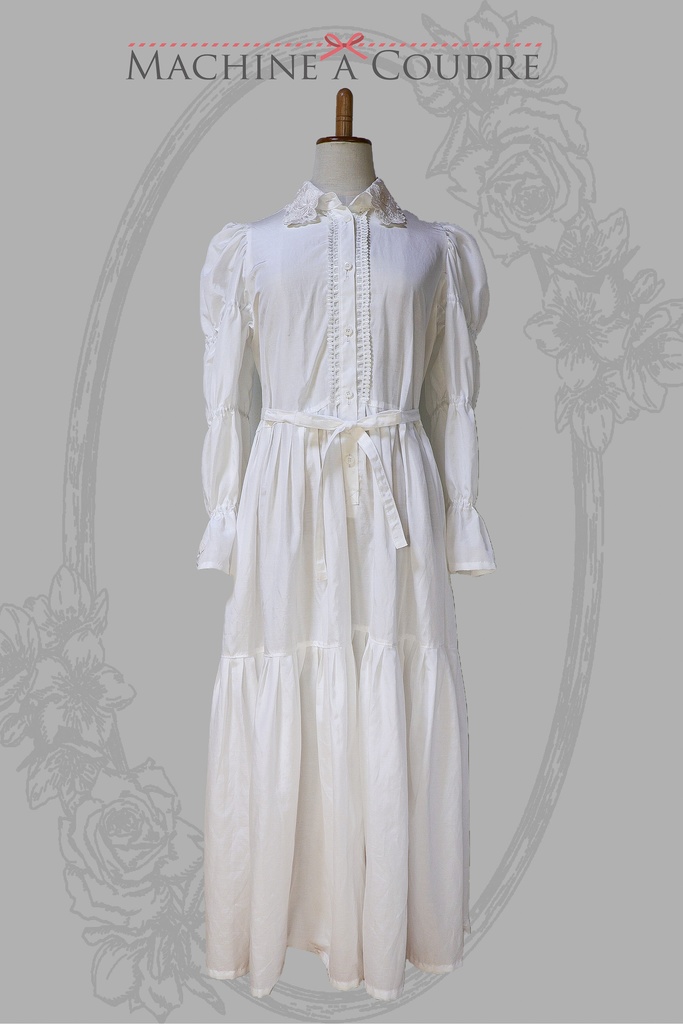 ツイードビスチェ付マムルークスリーブワンピース