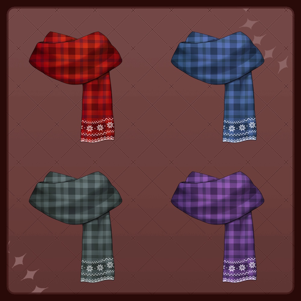 【Live2Dアイテム】全8色!マフラー