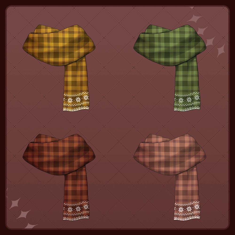 【Live2Dアイテム】全8色!マフラー