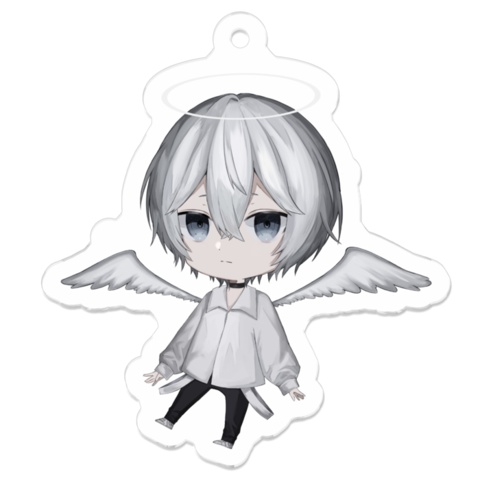 angel acrylic keychain
