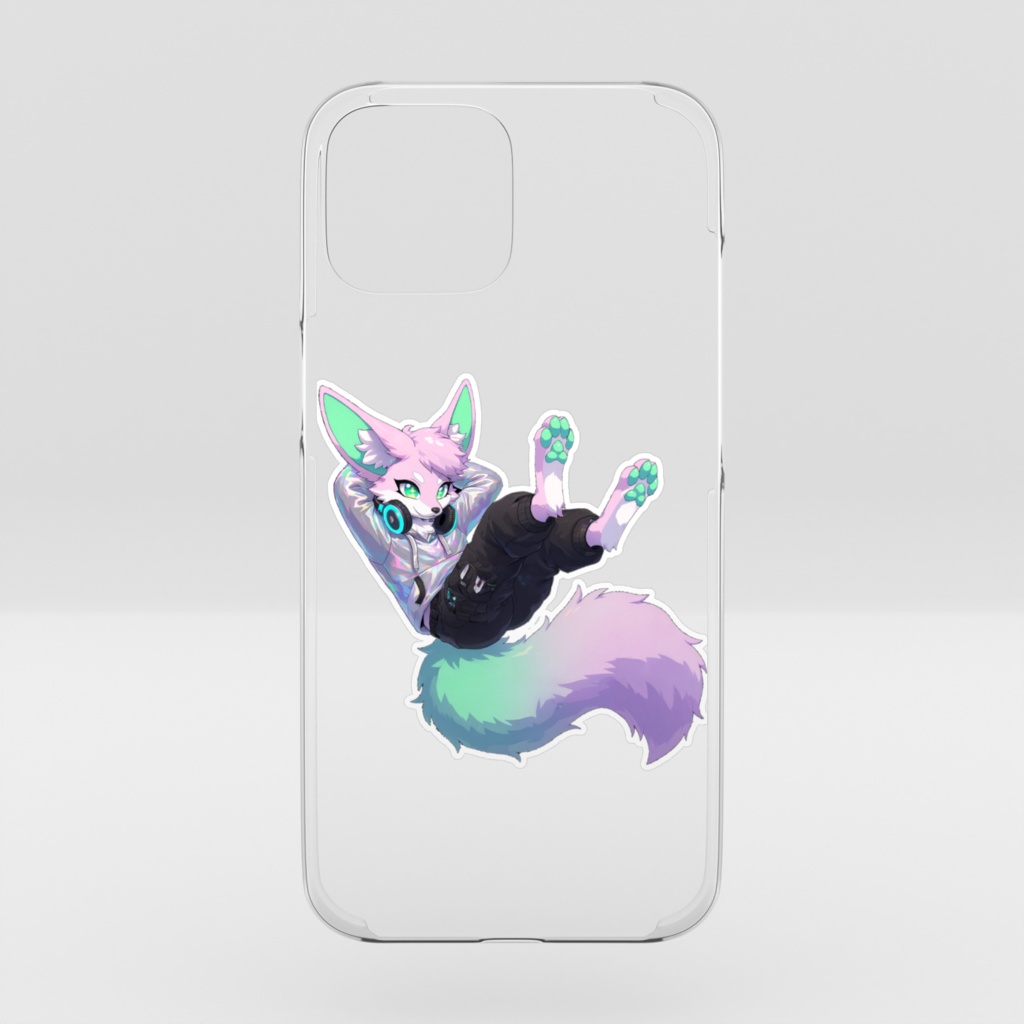 Chill Fox クリアiPhoneケース
