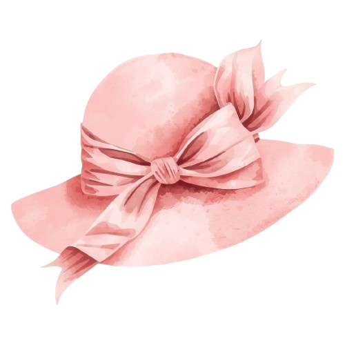 水彩画風ピンク系Fashionシリーズ10点・PNG背景透過